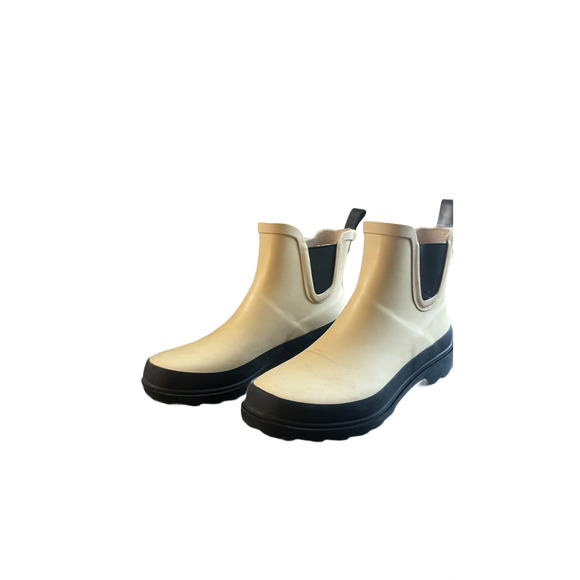Black and Cream water Boots Size 6 - Picture 1 of 6